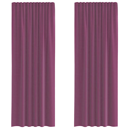 vidaXL Voile Vorhänge mit Stangentaschen 2 Stk. Lila
