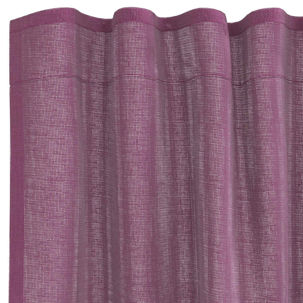 vidaXL Voile Vorhänge mit Stangentaschen 2 Stk. Lila