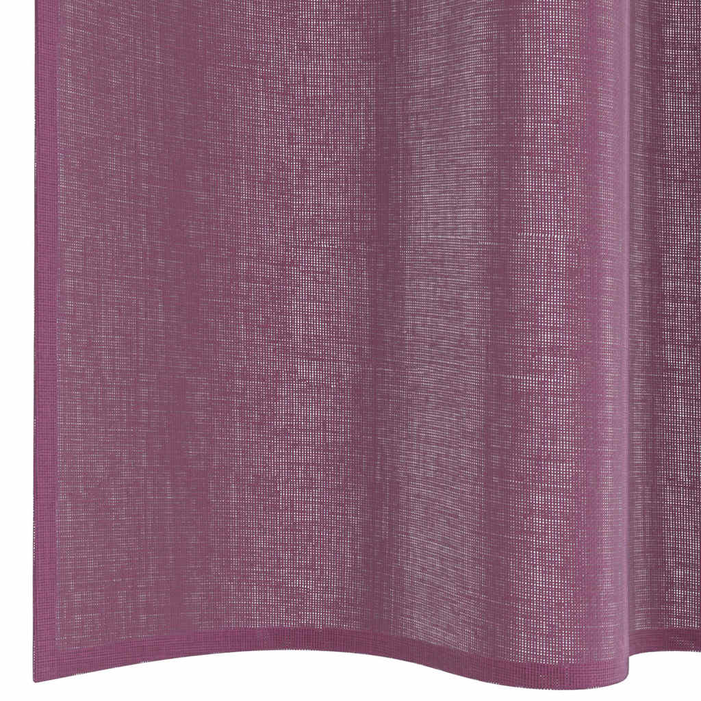 vidaXL Voile Vorhänge mit Stangentaschen 2 Stk. Lila