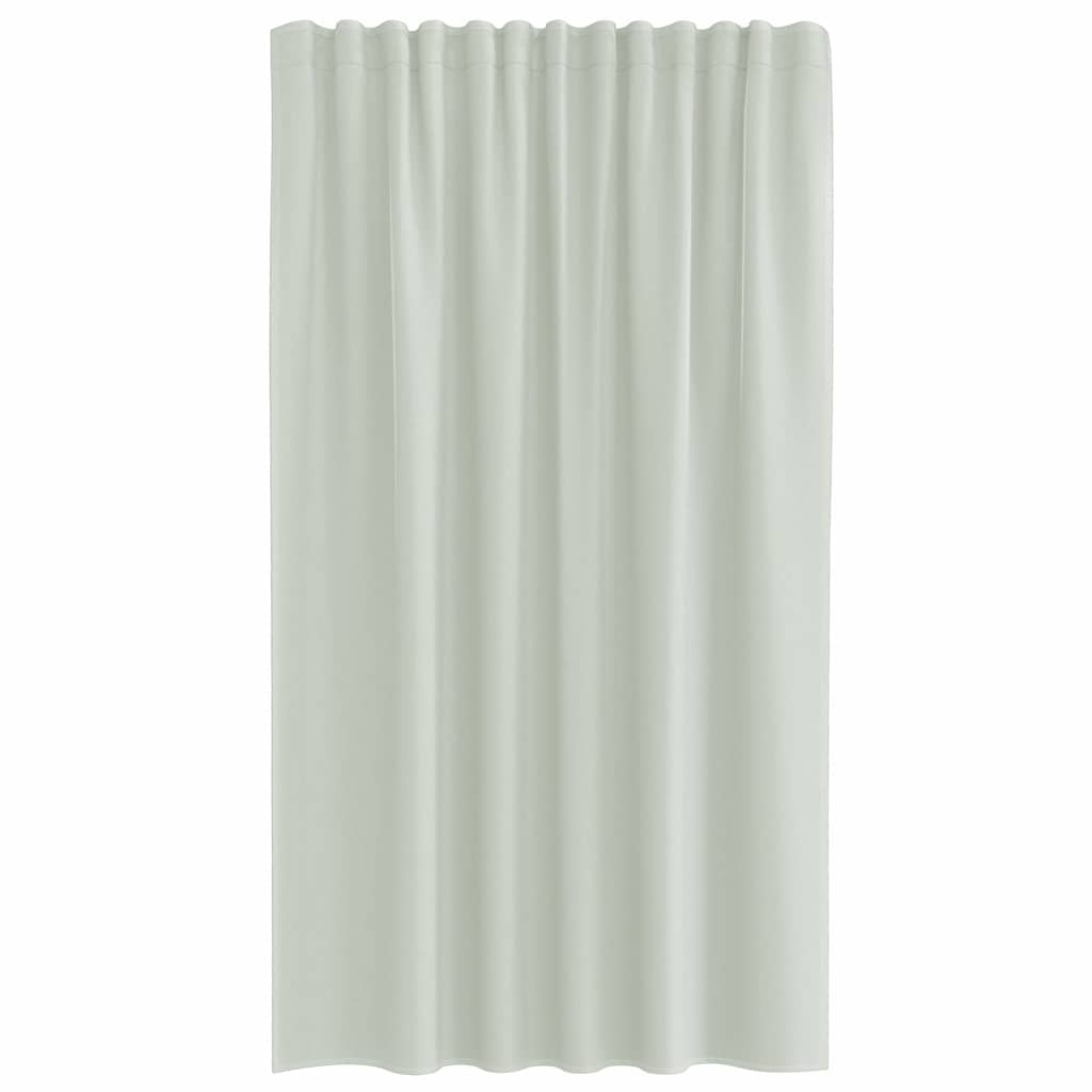 vidaXL Voile Vorhänge mit Stangentaschen 2 Stk. Hellgrau