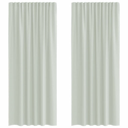 Voile Vorhänge mit Stangentaschen 2 Stk. Hellgrau