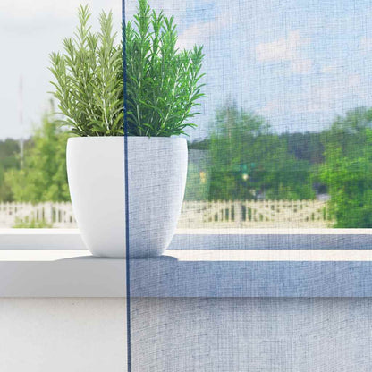 vidaXL Voile Vorhänge mit Stangentaschen 2 Stk. Königsblau