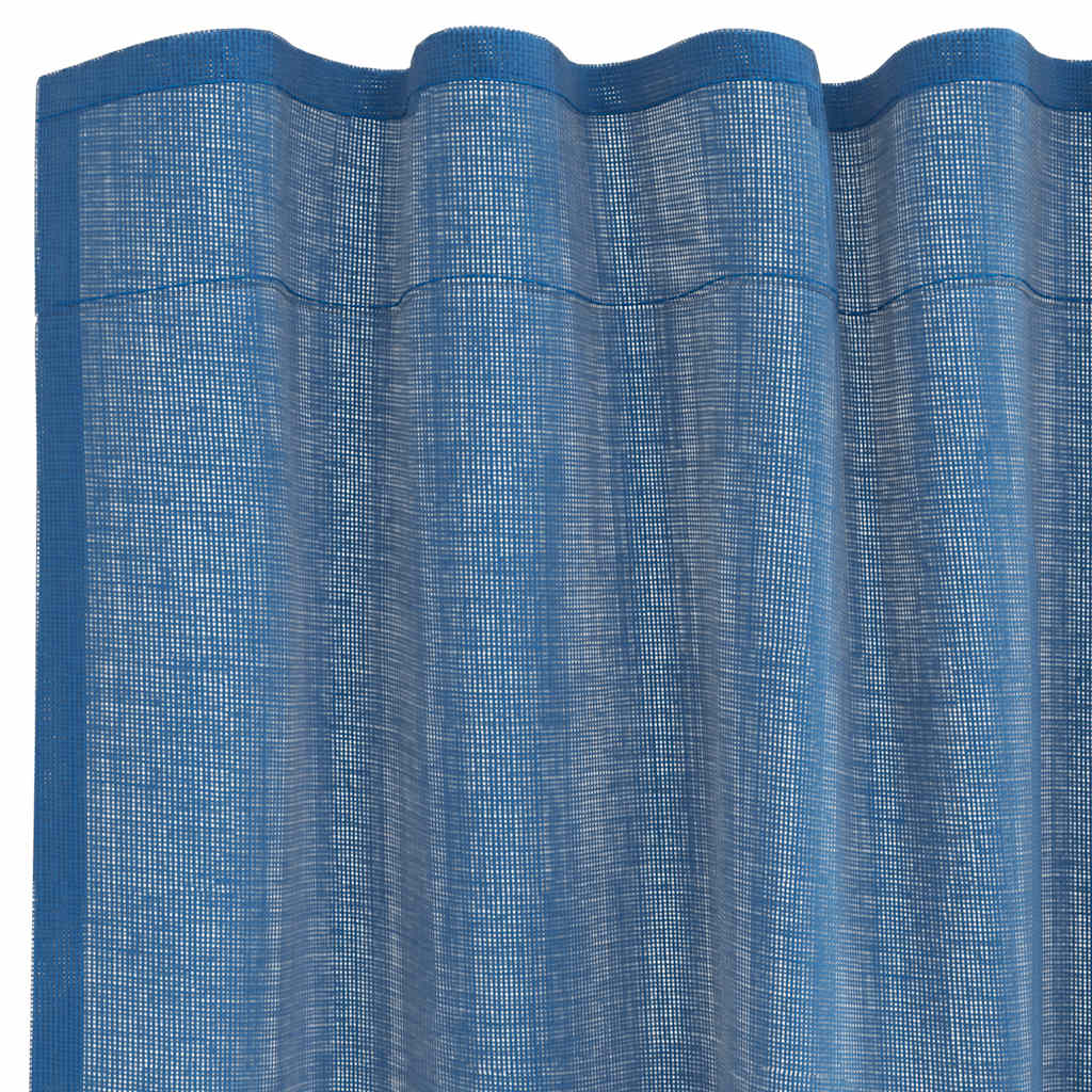 vidaXL Voile Vorhänge mit Stangentaschen 2 Stk. Königsblau