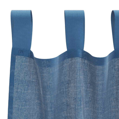 vidaXL Voile Vorhänge mit Stangentaschen 2 Stk. Königsblau