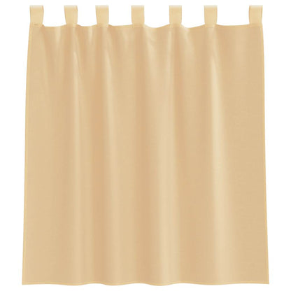vidaXL Voile Vorhänge mit Stangentaschen 2 Stk. Sandfarbe