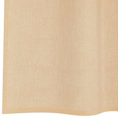 vidaXL Voile Vorhänge mit Stangentaschen 2 Stk. Sandfarbe