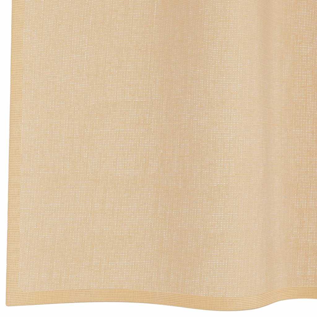 vidaXL Voile Vorhänge mit Stangentaschen 2 Stk. Sandfarbe