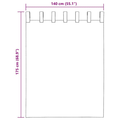 vidaXL Voile Vorhänge mit Stangentaschen 2 Stk. Sandfarbe