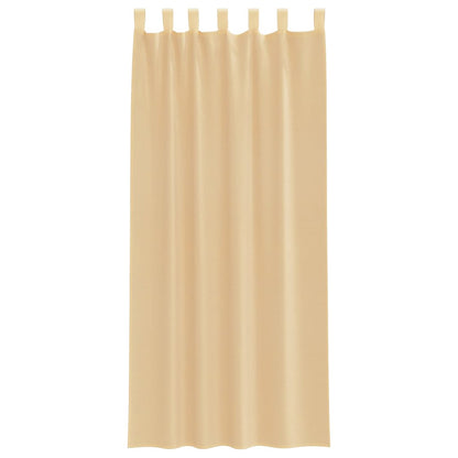 vidaXL Voile Vorhänge mit Stangentaschen 2 Stk. Sandfarbe