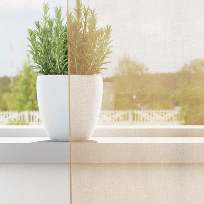 Voile Vorhänge mit Stangentaschen 2 Stk. Sandfarbe