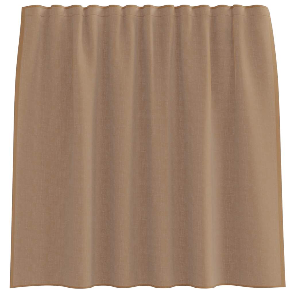 vidaXL Voile Vorhänge mit Stangentaschen 2 Stk. Hellbraun