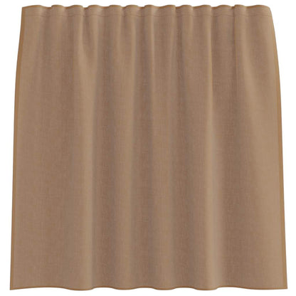 vidaXL Voile Vorhänge mit Stangentaschen 2 Stk. Hellbraun