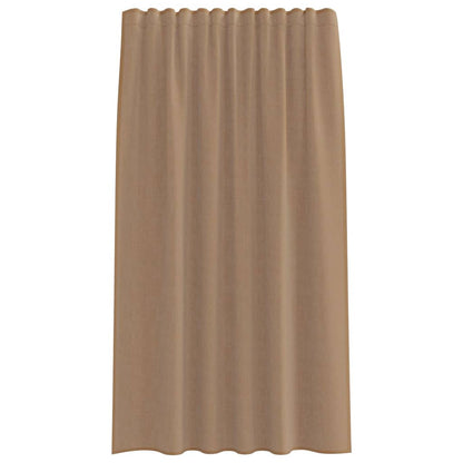 vidaXL Voile Vorhänge mit Stangentaschen 2 Stk. Hellbraun