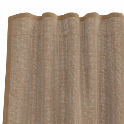 vidaXL Voile Vorhänge mit Stangentaschen 2 Stk. Hellbraun