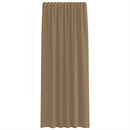 vidaXL Voile Vorhänge mit Stangentaschen 2 Stk. Hellbraun