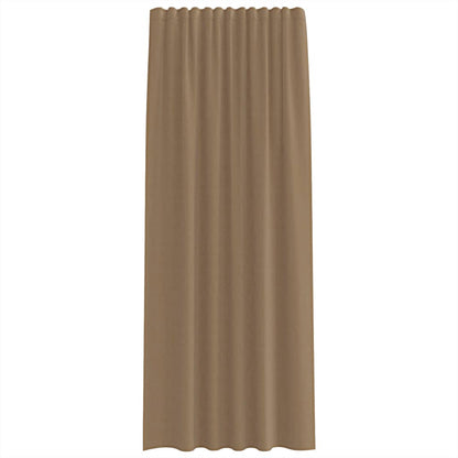 vidaXL Voile Vorhänge mit Stangentaschen 2 Stk. Hellbraun