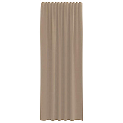 vidaXL Voile Vorhänge mit Stangentaschen 2 Stk. Hellbraun