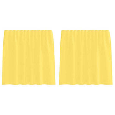 vidaXL Voile Vorhänge mit Stangentaschen 2 Stk. Gelb