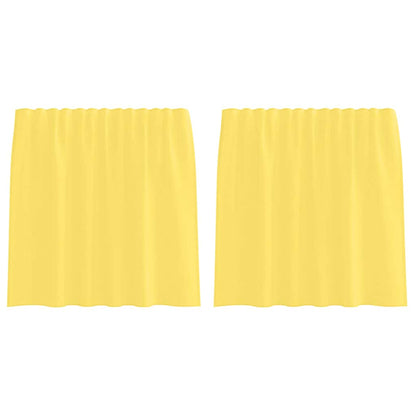 vidaXL Voile Vorhänge mit Stangentaschen 2 Stk. Gelb