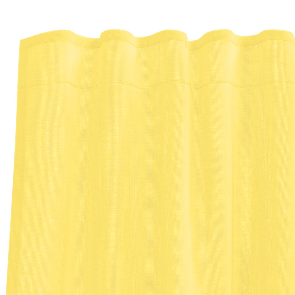 vidaXL Voile Vorhänge mit Stangentaschen 2 Stk. Gelb