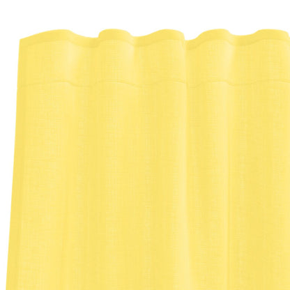 vidaXL Voile Vorhänge mit Stangentaschen 2 Stk. Gelb