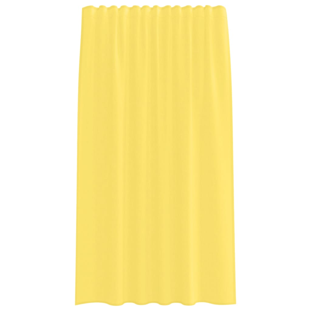 vidaXL Voile Vorhänge mit Stangentaschen 2 Stk. Gelb