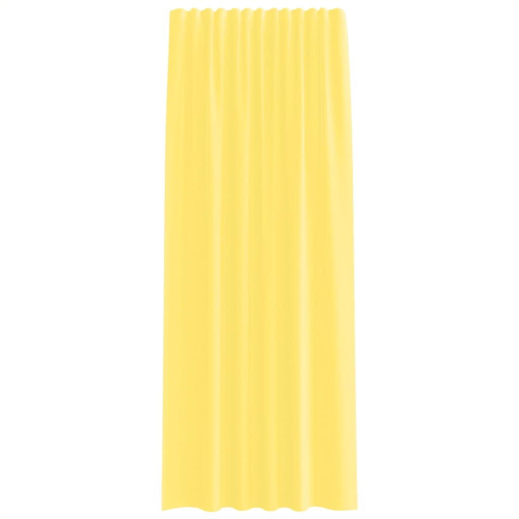 vidaXL Voile Vorhänge mit Stangentaschen 2 Stk. Gelb