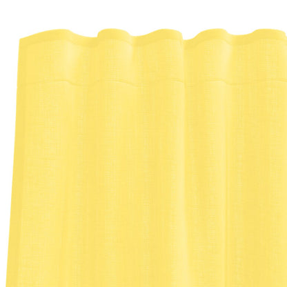 vidaXL Voile Vorhänge mit Stangentaschen 2 Stk. Gelb
