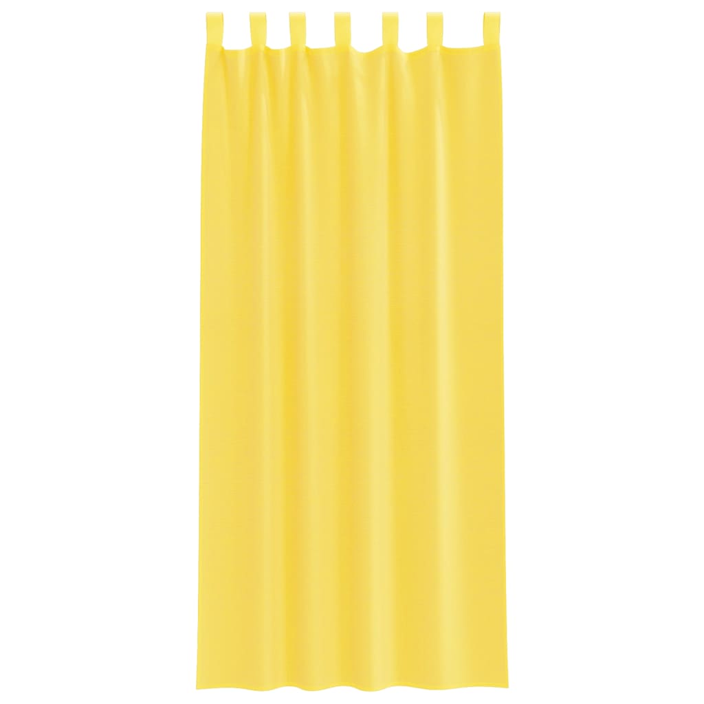 vidaXL Voile Vorhänge mit Stangentaschen 2 Stk. Gelb