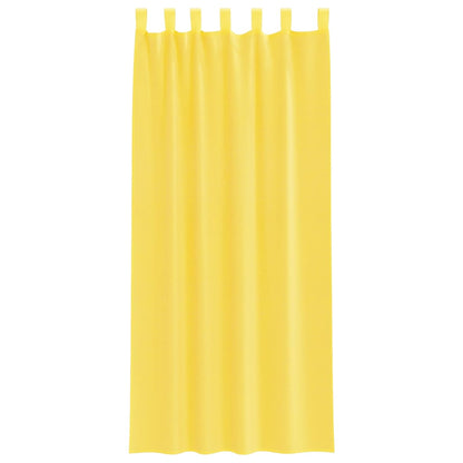 vidaXL Voile Vorhänge mit Stangentaschen 2 Stk. Gelb