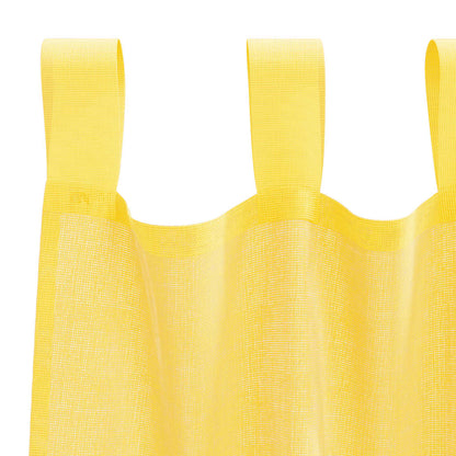 vidaXL Voile Vorhänge mit Stangentaschen 2 Stk. Gelb