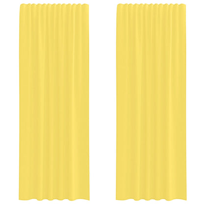 vidaXL Voile Vorhänge mit Stangentaschen 2 Stk. Gelb