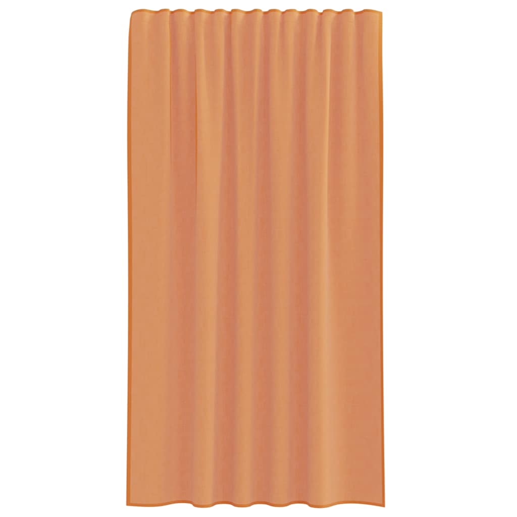 vidaXL Voile Vorhänge mit Stangentaschen 2 Stk. Terrakotta