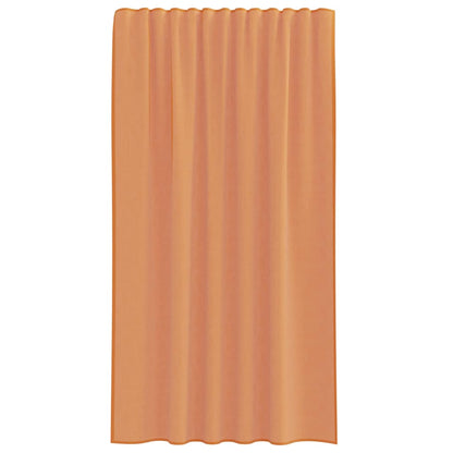 vidaXL Voile Vorhänge mit Stangentaschen 2 Stk. Terrakotta