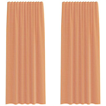 vidaXL Voile Vorhänge mit Stangentaschen 2 Stk. Terrakotta