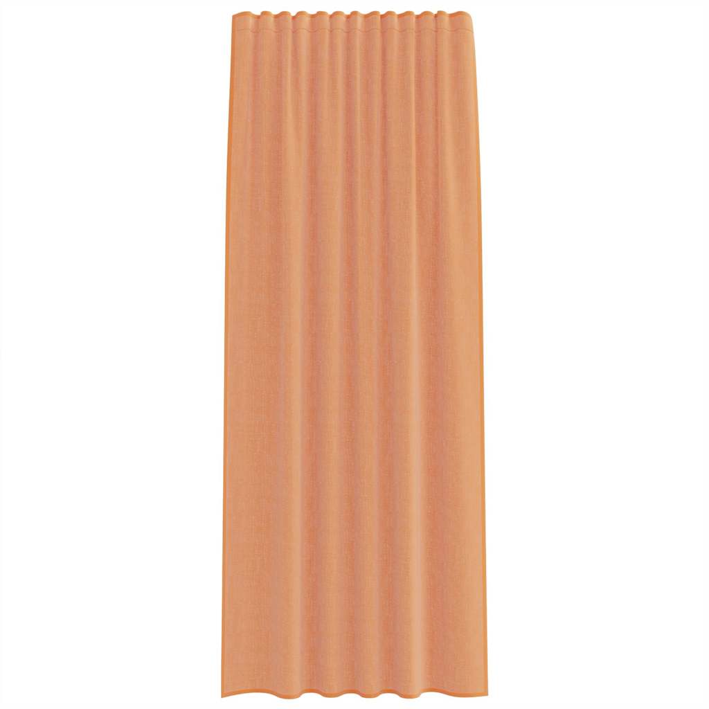 vidaXL Voile Vorhänge mit Stangentaschen 2 Stk. Terrakotta