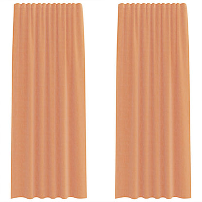 vidaXL Voile Vorhänge mit Stangentaschen 2 Stk. Terrakotta