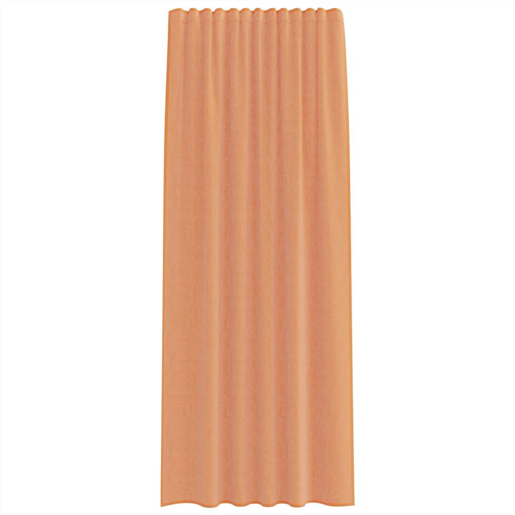 vidaXL Voile Vorhänge mit Stangentaschen 2 Stk. Terrakotta