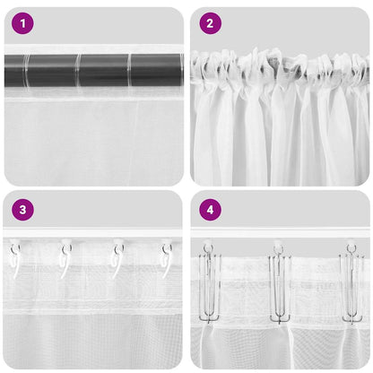 vidaXL Voile Vorhänge mit Stangentaschen 2 Stk. Terrakotta