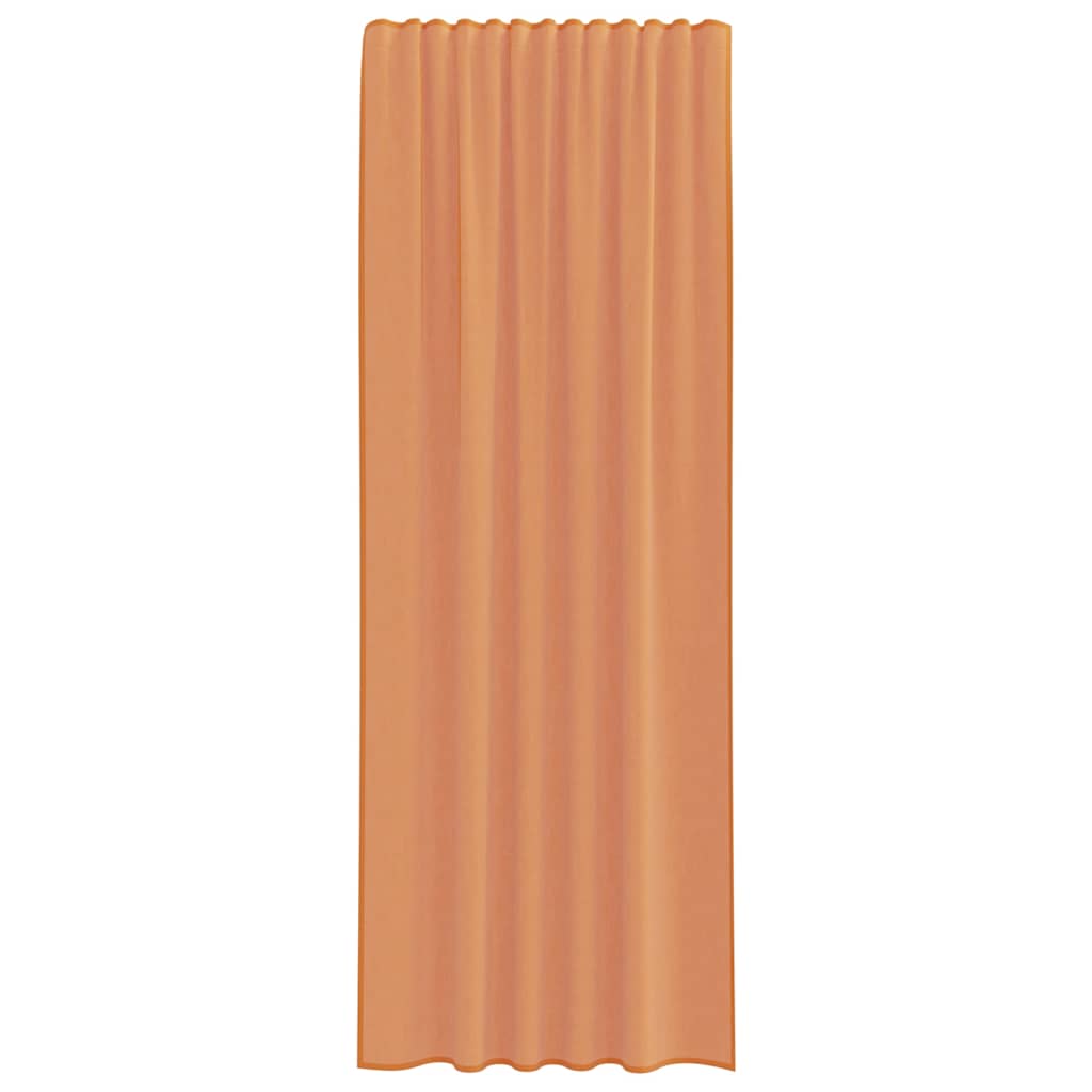 vidaXL Voile Vorhänge mit Stangentaschen 2 Stk. Terrakotta