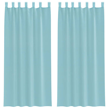 vidaXL Voile Vorhänge mit Stangentaschen 2 Stk. Türkis