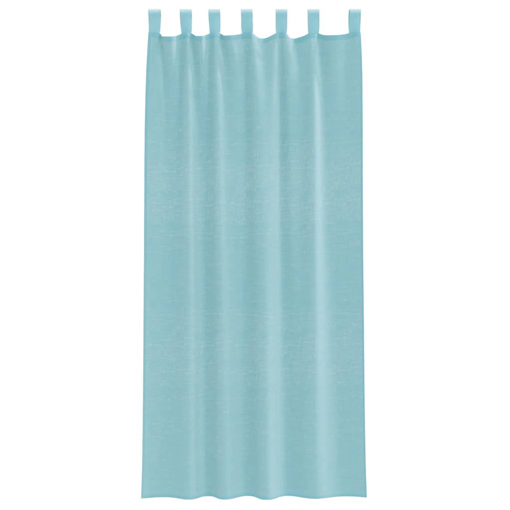 vidaXL Voile Vorhänge mit Stangentaschen 2 Stk. Türkis