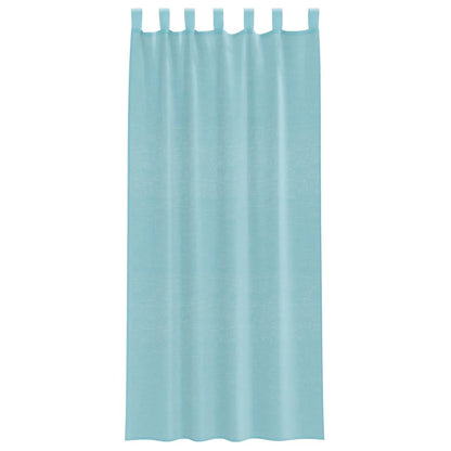 vidaXL Voile Vorhänge mit Stangentaschen 2 Stk. Türkis