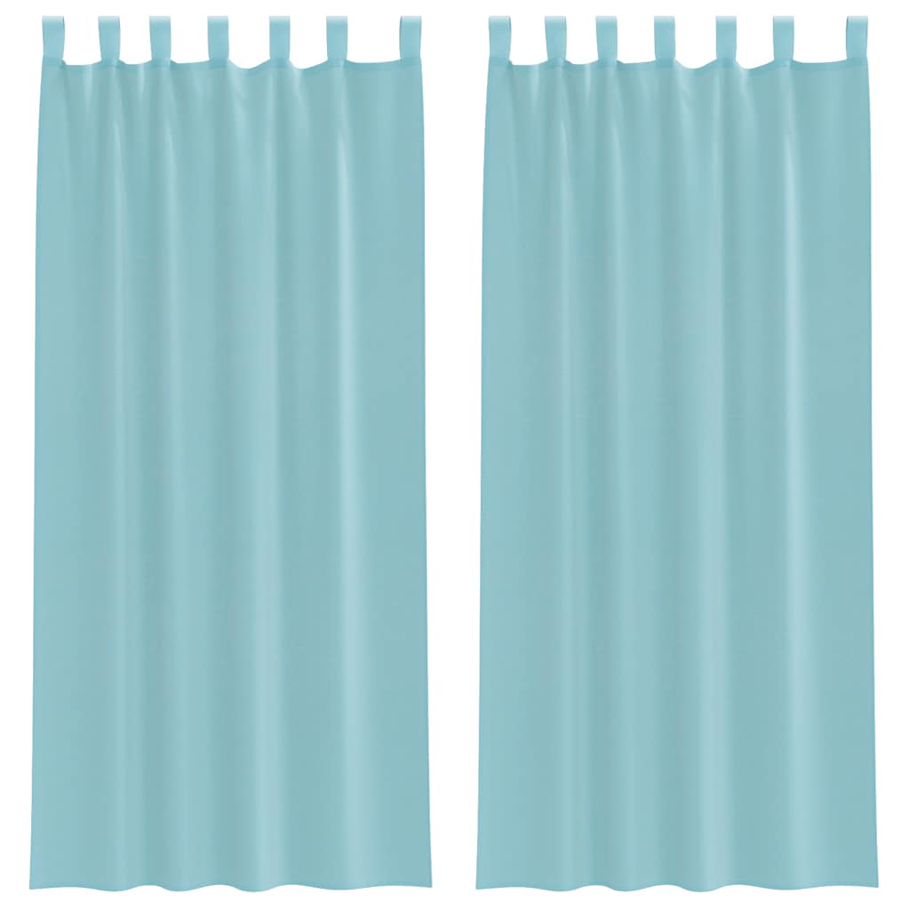 vidaXL Voile Vorhänge mit Stangentaschen 2 Stk. Türkis
