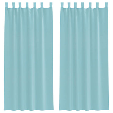 vidaXL Voile Vorhänge mit Stangentaschen 2 Stk. Türkis