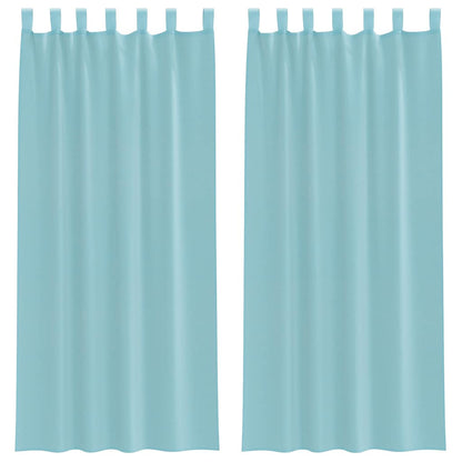 vidaXL Voile Vorhänge mit Stangentaschen 2 Stk. Türkis