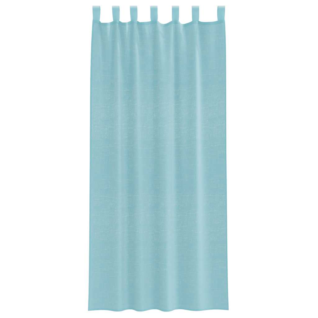 vidaXL Voile Vorhänge mit Stangentaschen 2 Stk. Türkis