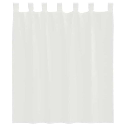 vidaXL Voile Vorhänge mit Stangentaschen 2 Stk. Weiß