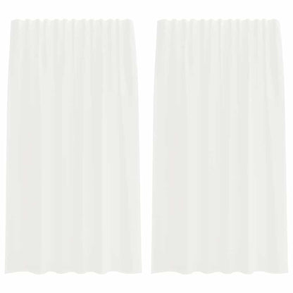 vidaXL Voile Vorhänge mit Stangentaschen 2 Stk. Weiß