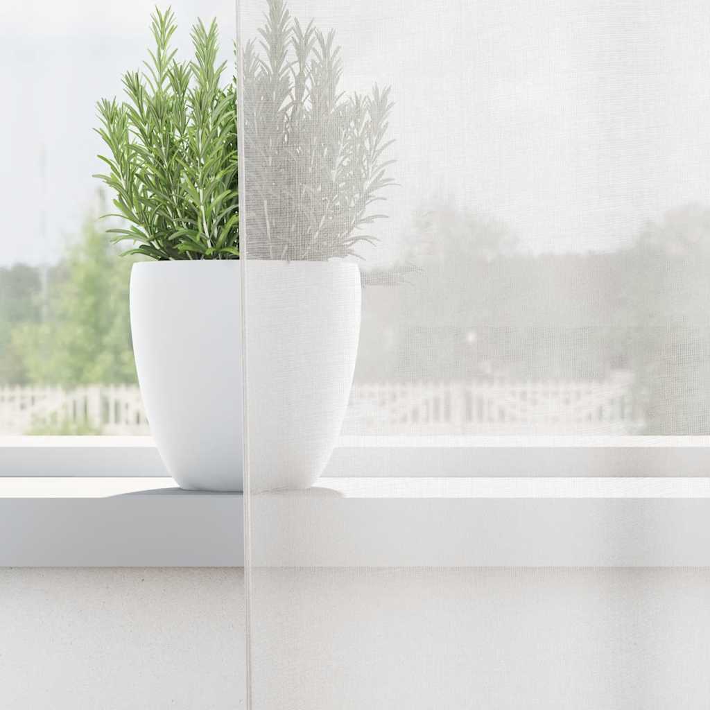vidaXL Voile Vorhänge mit Stangentaschen 2 Stk. Weiß